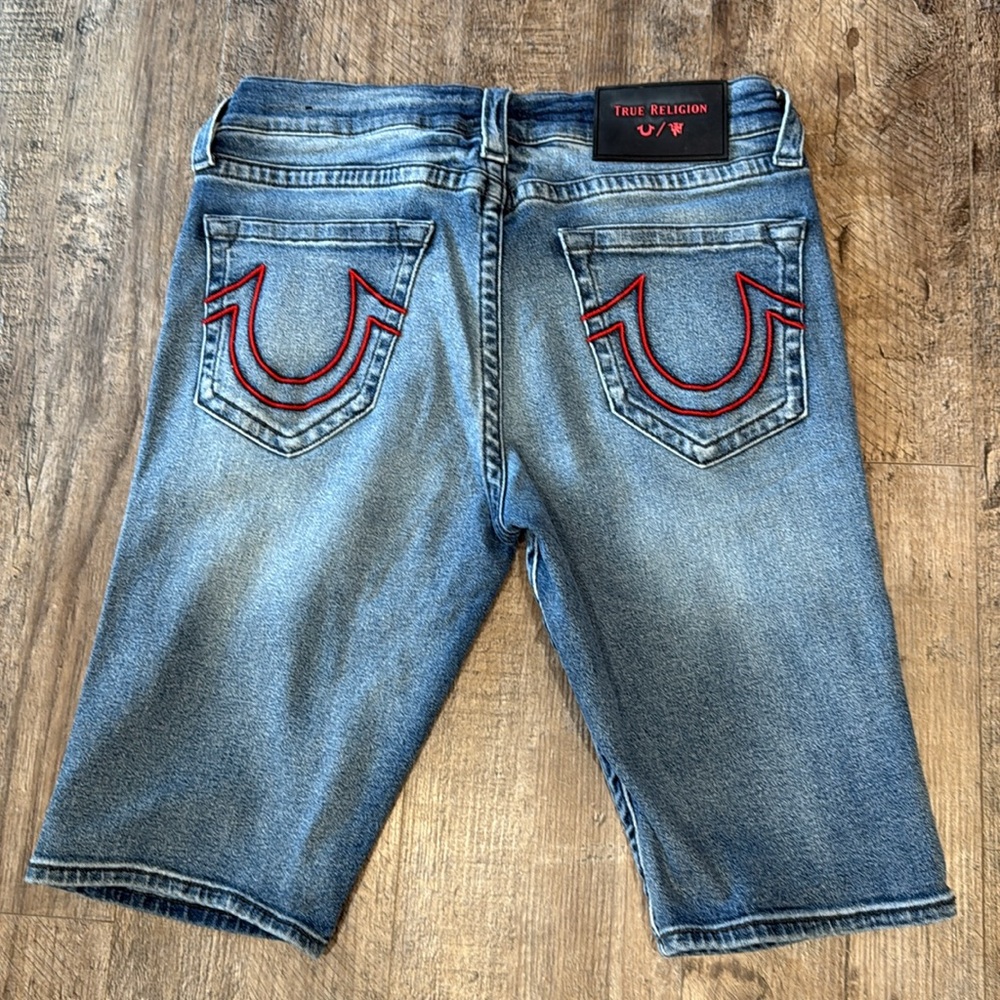 Men's True Religion X Manchester United Geno Denim Jean Shorts | Size 32